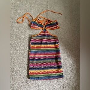 Multicolor‎ Beach Coverup Size Medium